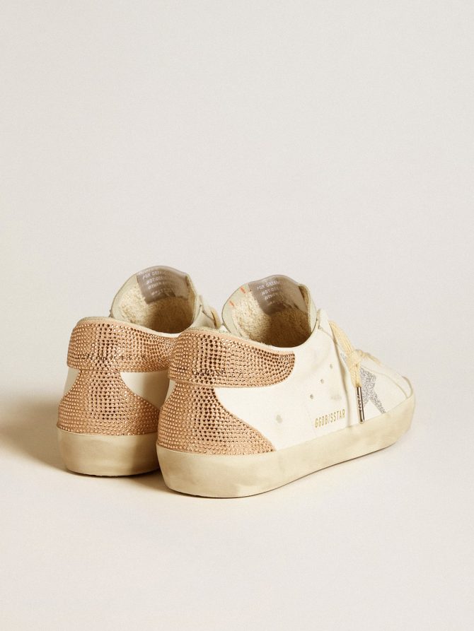 Women’s Super-Star in leather with Swarovski crystal star and heel tab - Image 4