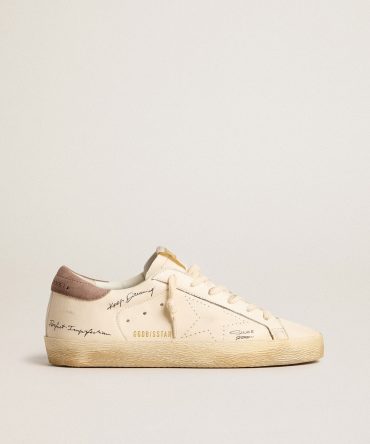 Women’s Super-Star in nappa leather with perforated star and suede heel tab