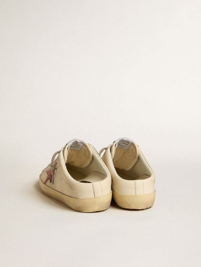 Women’s Super-Star Sabots in nappa with pink leather star - Image 4