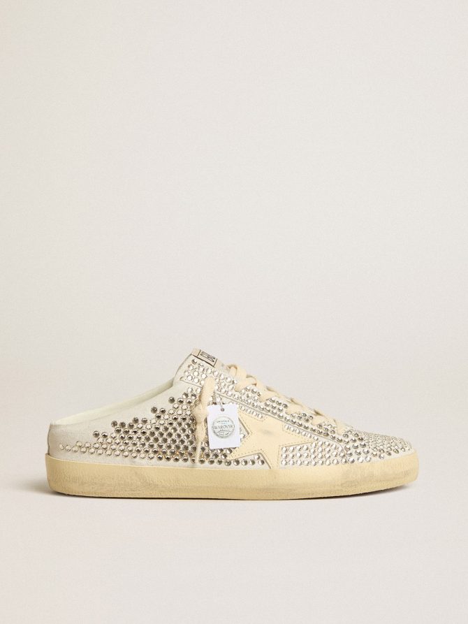 Women’s Super-Star Sabots LTD in Swarovski crystals with white leather star
