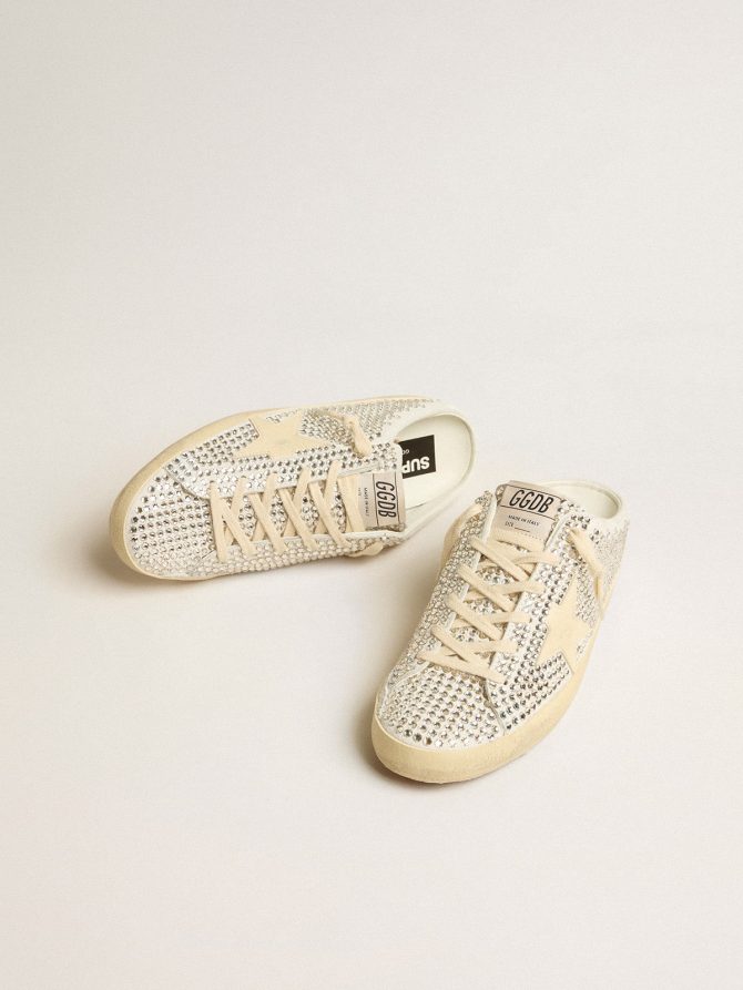 Women’s Super-Star Sabots LTD in Swarovski crystals with white leather star - Image 2