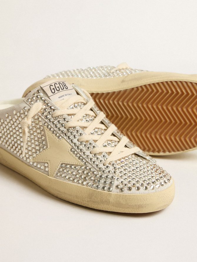 Women’s Super-Star Sabots LTD in Swarovski crystals with white leather star - Image 3