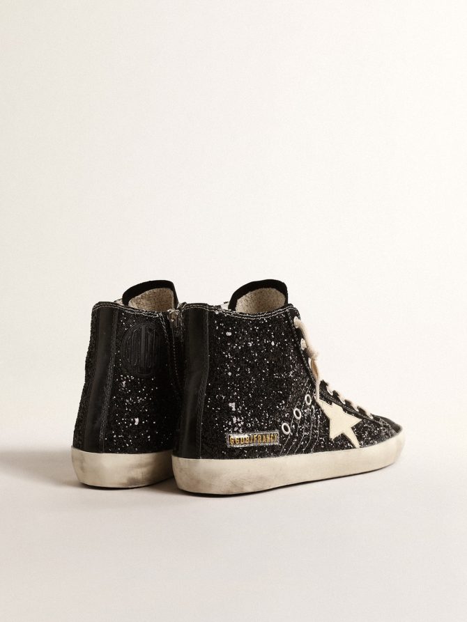 Francy Penstar LTD in glitter with ivory star and black heel tab - Image 4