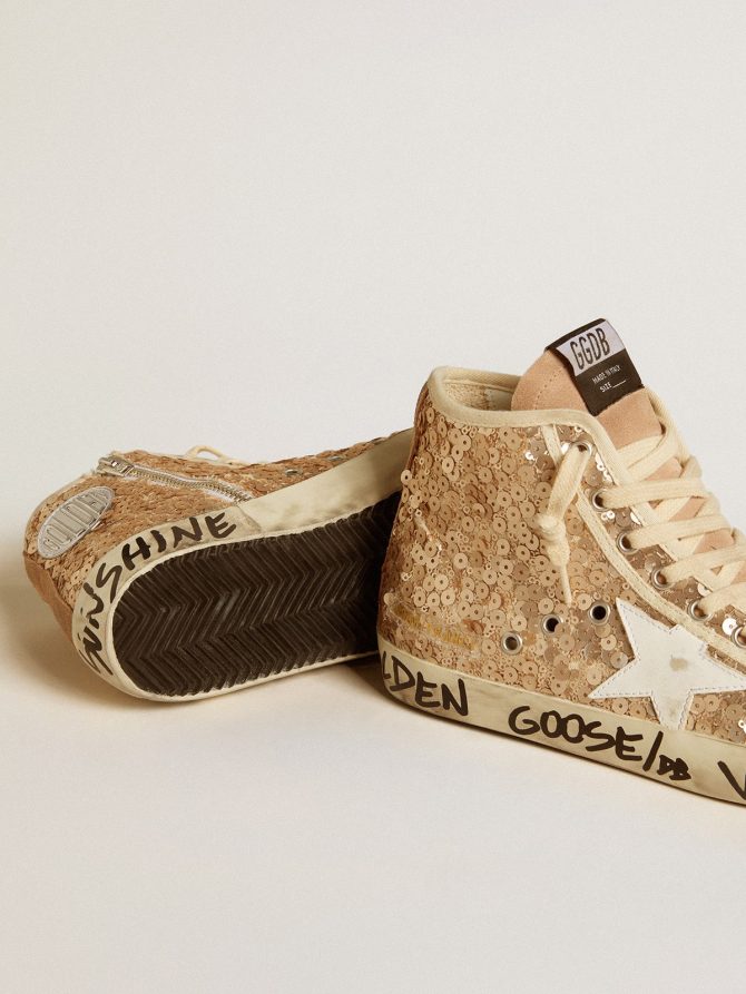 Francy Penstar in sequins with leather star and suede inserts - Image 3