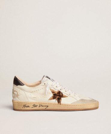 Women’s Ball Star with leopard print pony skin star and black heel tab