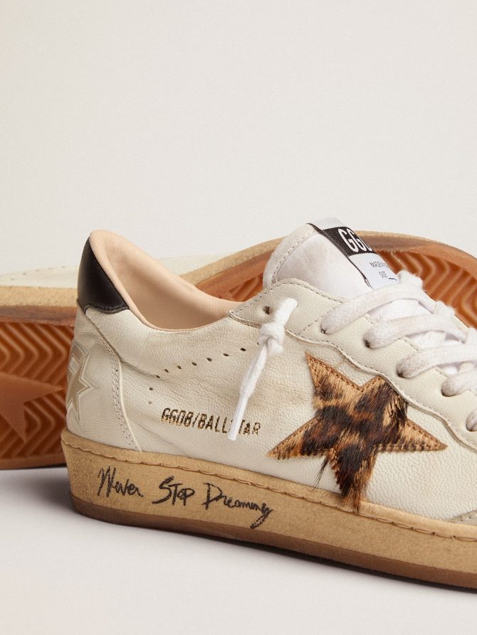 Women’s Ball Star with leopard print pony skin star and black heel tab - Image 4