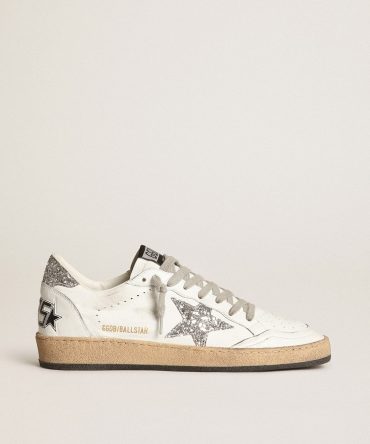 Women’s Ball Star in nappa with white star and glitter heel tab