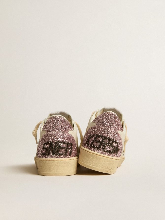 Ball Star with silver glitter star and pink glitter heel tab - Image 5