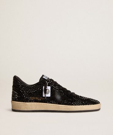 Ball Star in suede with black Swarovski crystals and black suede star
