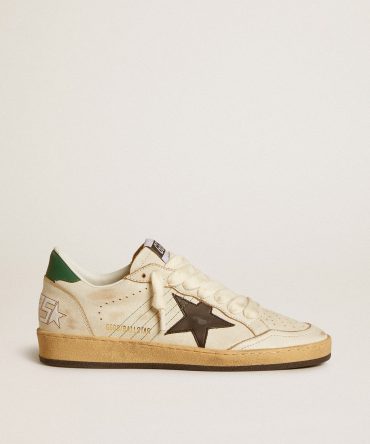Women’s Ball Star with black leather star and green leather heel tab