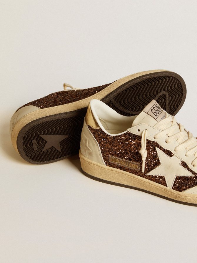 Women’s Ball Star in glitter with leather star and metallic leather heel tab - Image 3