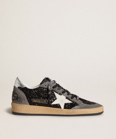 Women’s Ball Star in glitter with leather star and metallic leather heel tab