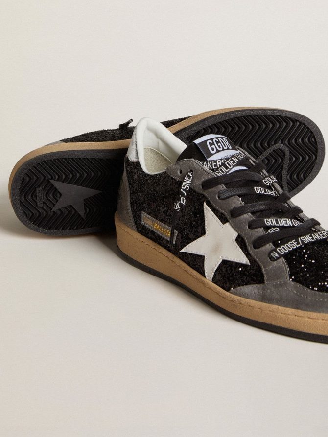 Women’s Ball Star in glitter with leather star and metallic leather heel tab - Image 4