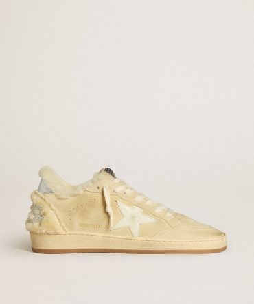 Women’s Ball Star LTD in suede and shearling with white patent leather star