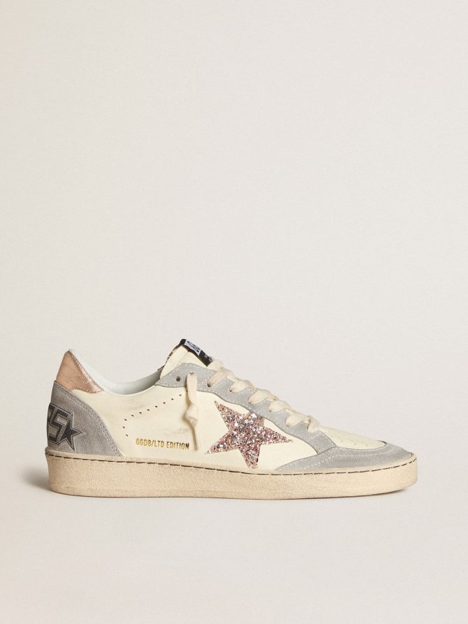 Ball Star LTD in nappa with glitter star and metallic heel tab