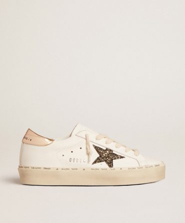 Hi Star LTD with black and gold glitter star and gold heel tab