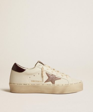 Women’s Hi Star LTD in nappa with glitter star and lizard-print heel tab