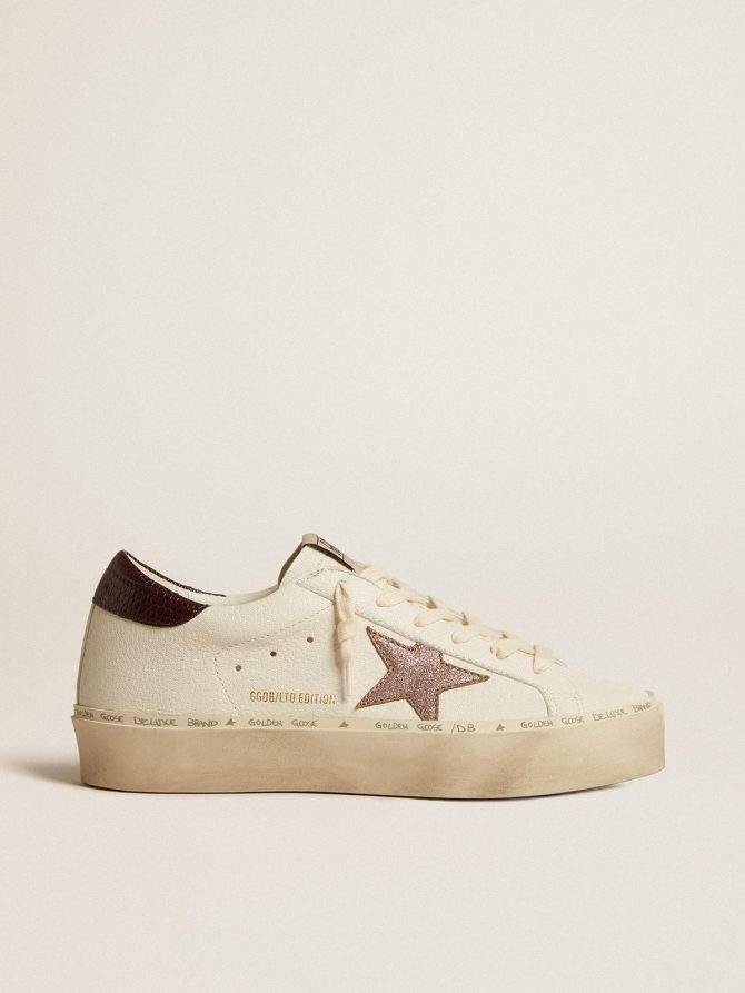 Women’s Hi Star LTD in nappa with glitter star and lizard-print heel tab