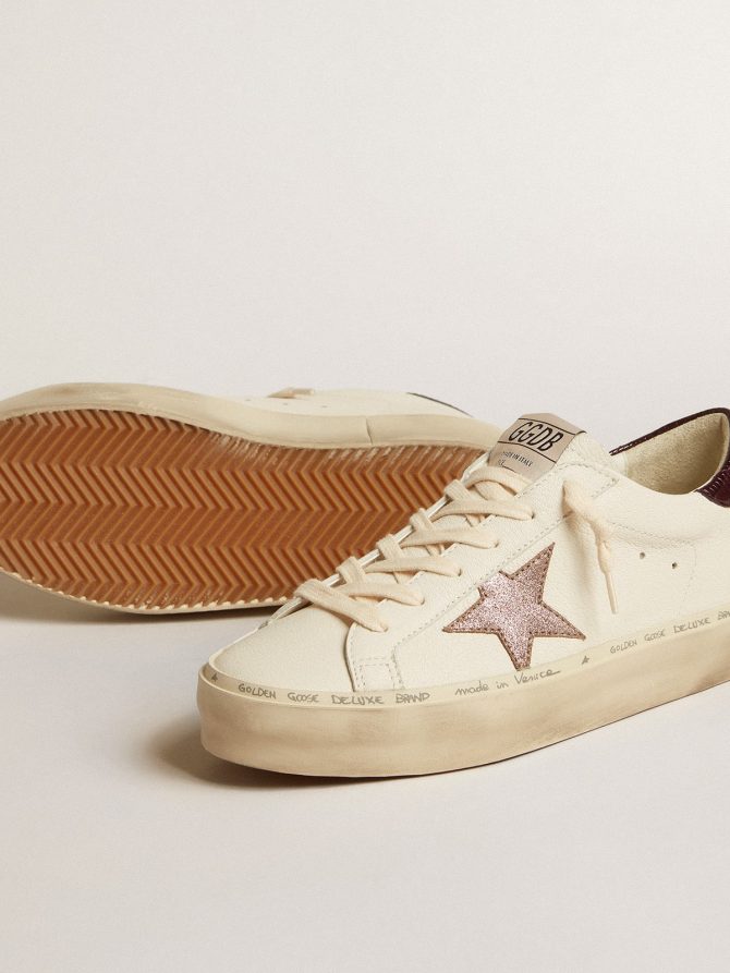 Women’s Hi Star LTD in nappa with glitter star and lizard-print heel tab - Image 3