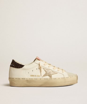 Hi Star with platinum metallic leather star and glitter heel tab