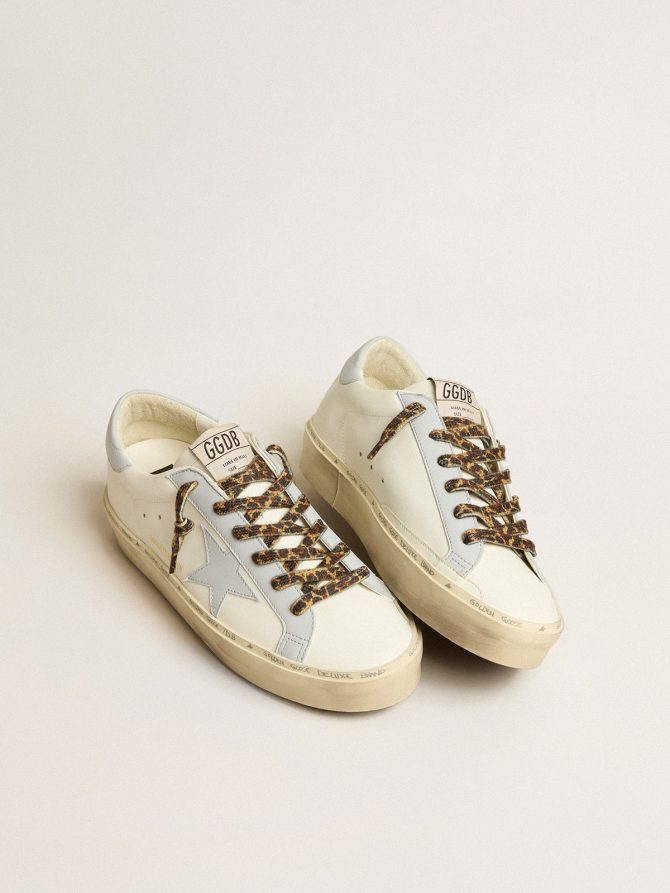 Hi Star LTD in leather with light blue leather star and heel tab - Image 2