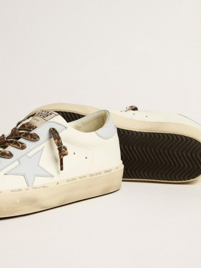Hi Star LTD in leather with light blue leather star and heel tab - Image 3