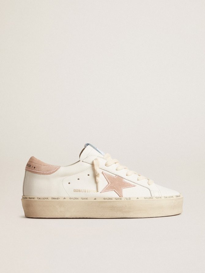 Women’s Hi Star LTD with old rose suede star and heel tab with pearls