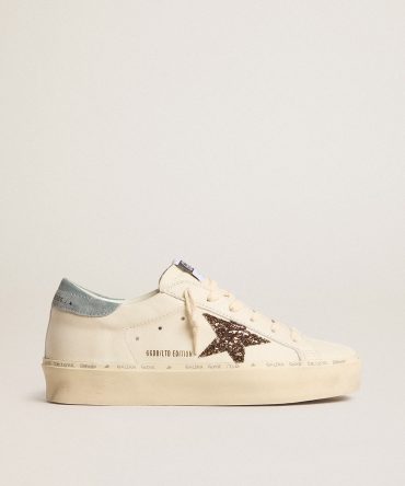 Women’s Hi Star LTD with hazelnut glitter star and light blue suede heel tab