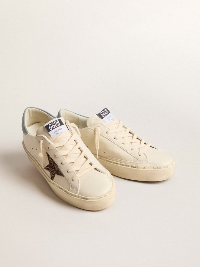 Women’s Hi Star LTD with hazelnut glitter star and light blue suede heel tab - Image 2