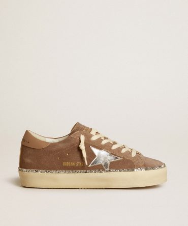 Hi Star in suede with silver leather star and leather heel tab