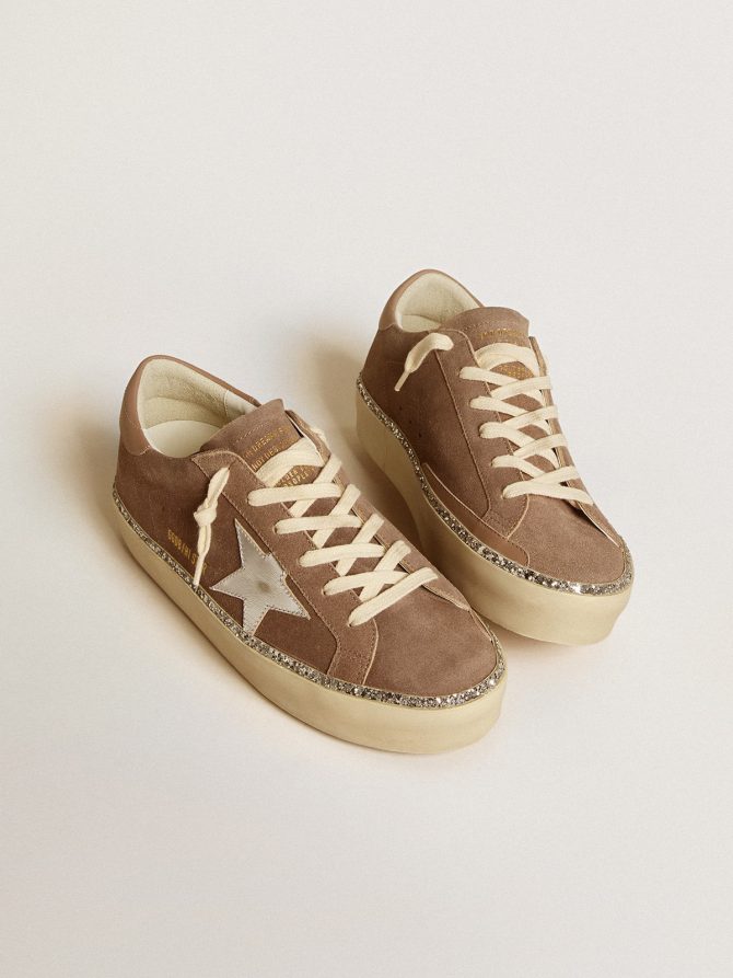Hi Star in suede with silver leather star and leather heel tab - Image 2