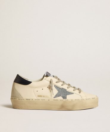 Hi Star in nappa with Swarovski crystal star and dark blue leather heel tab