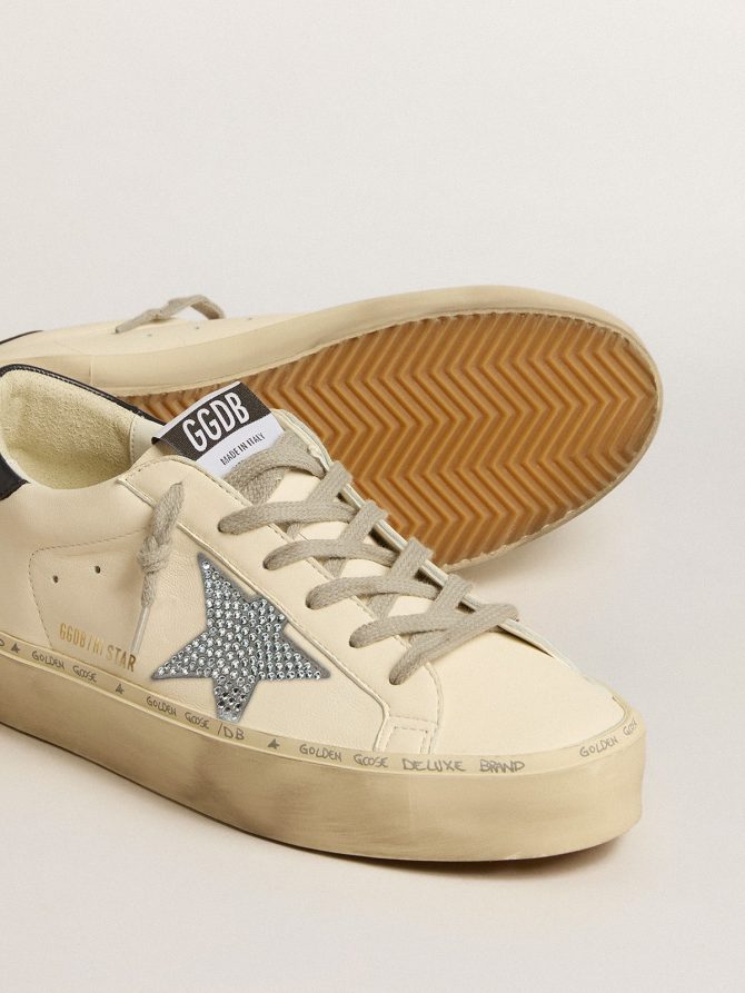 Hi Star in nappa with Swarovski crystal star and dark blue leather heel tab - Image 3