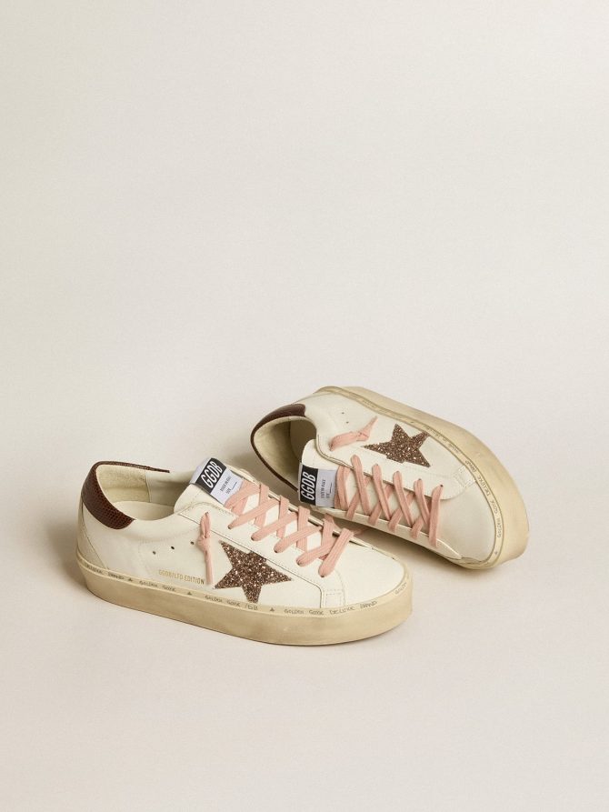Women’s Hi Star LTD with glitter star and brown lizard-print heel tab - Image 2