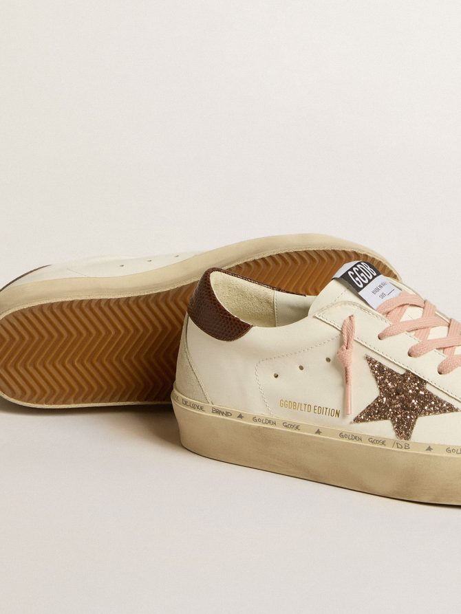 Women’s Hi Star LTD with glitter star and brown lizard-print heel tab - Image 3