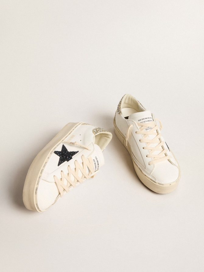 Women’s Hi Star with blue glitter star and platinum glitter heel tab - Image 2