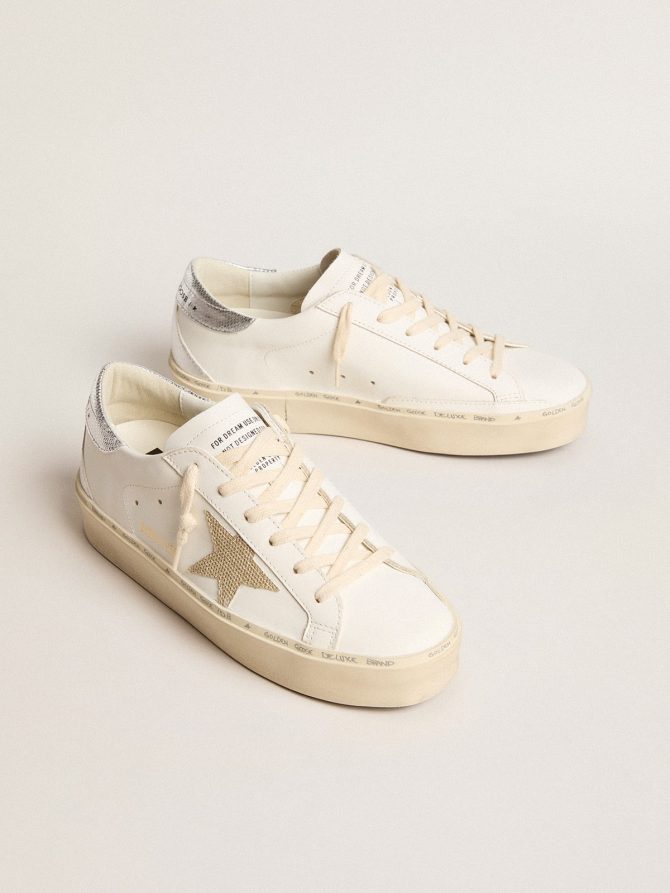 Women’s Hi Star with gold glitter star and lizard-print leather heel tab - Image 2