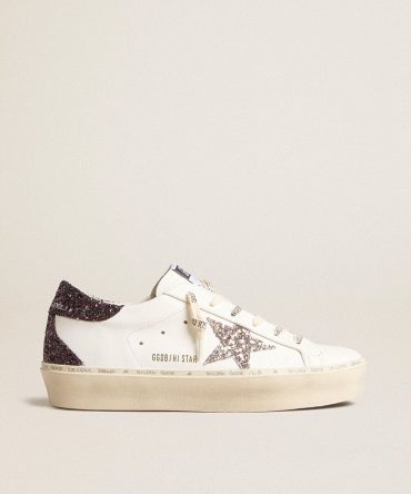 Women’s Hi Star with silver glitter star and ruby red glitter heel tab