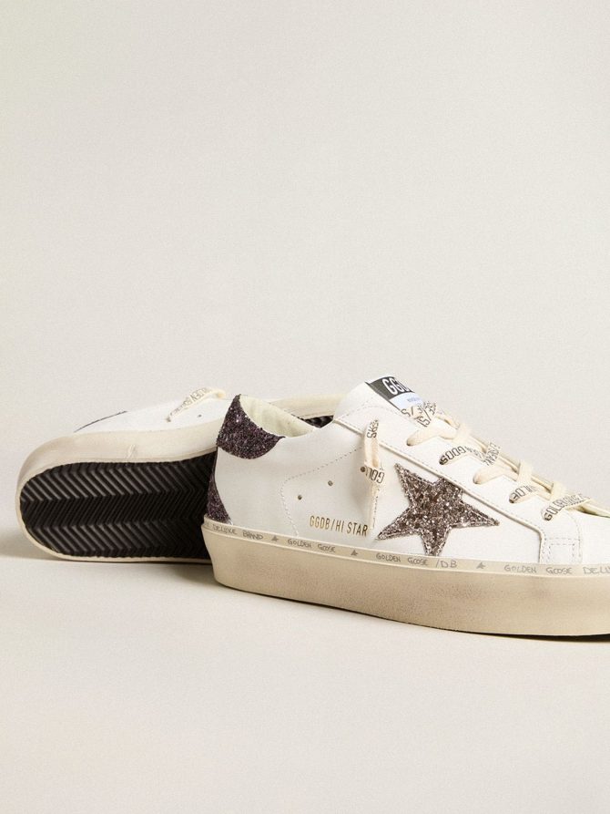Women’s Hi Star with silver glitter star and ruby red glitter heel tab - Image 3