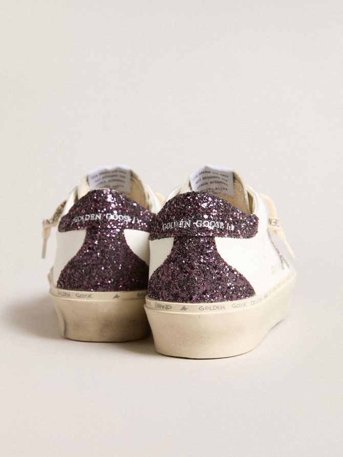 Women’s Hi Star with silver glitter star and ruby red glitter heel tab - Image 4