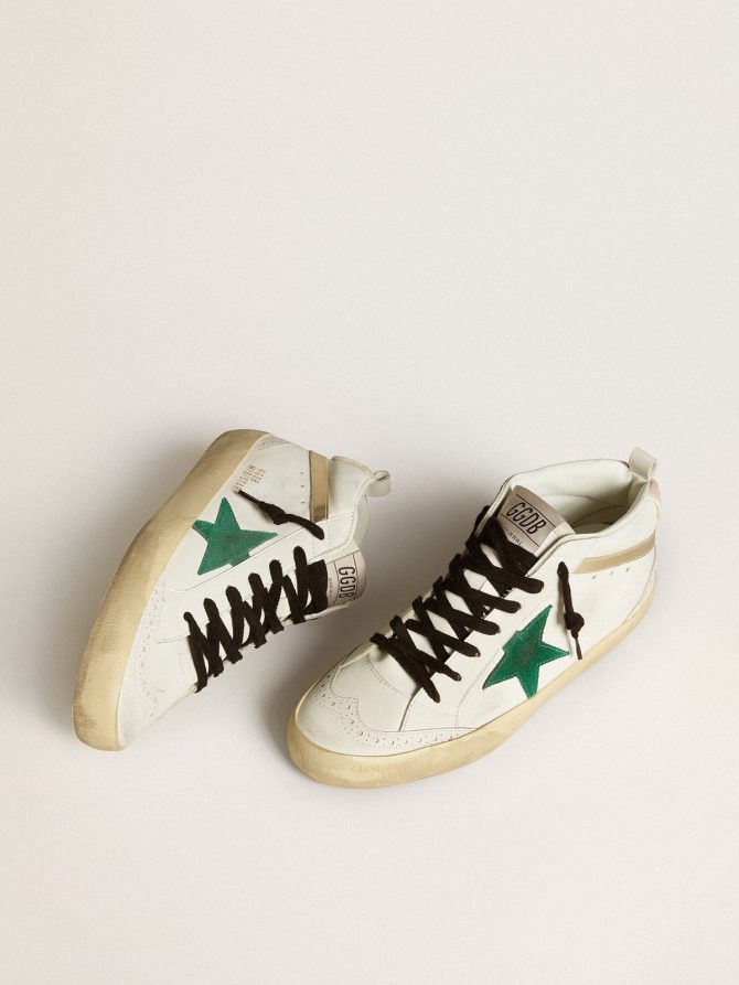 Bio-based Mid Star with green suede star and pink suede heel tab - Image 2