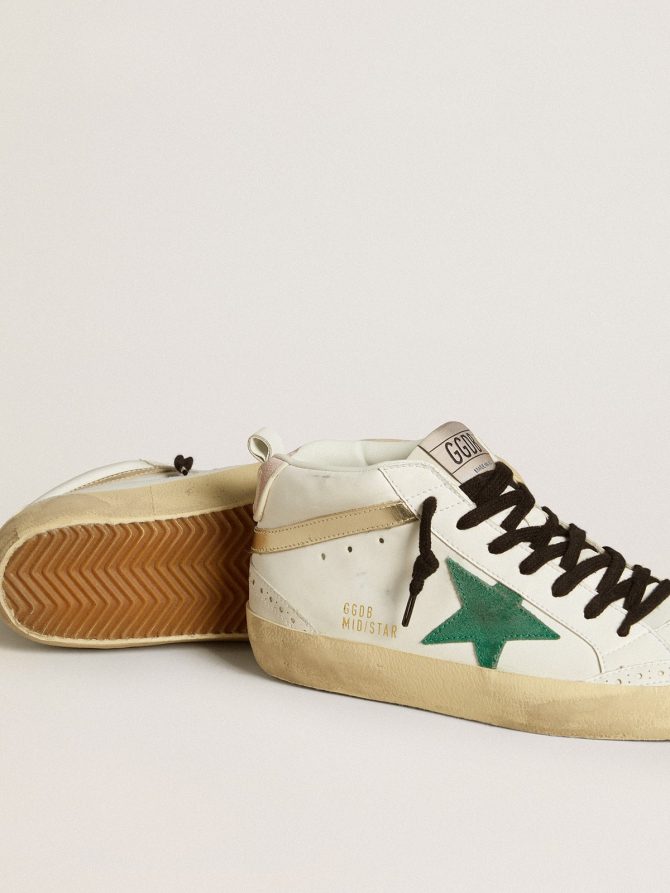 Bio-based Mid Star with green suede star and pink suede heel tab - Image 3