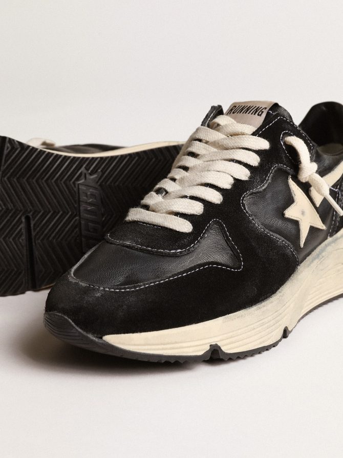 Women’s Running Sole in black nappa and suede - Image 4
