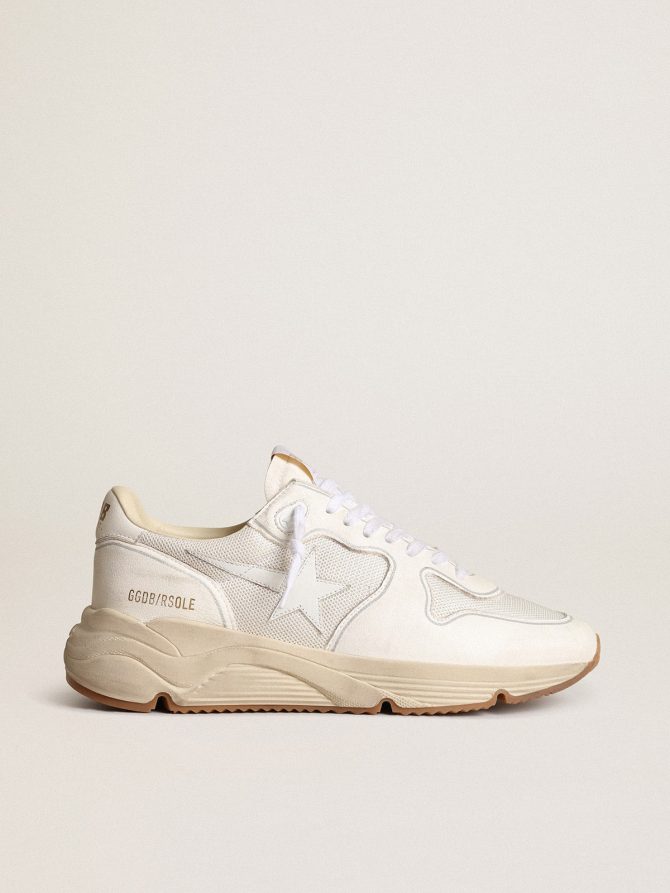 Women’s Running Sole in mesh and white nappa