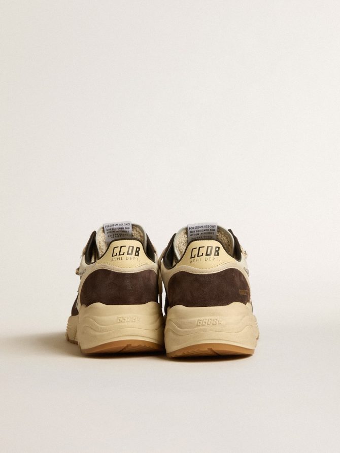 Running Sole LTD in nappa and brown suede with a Swarovski crystal star - Image 5