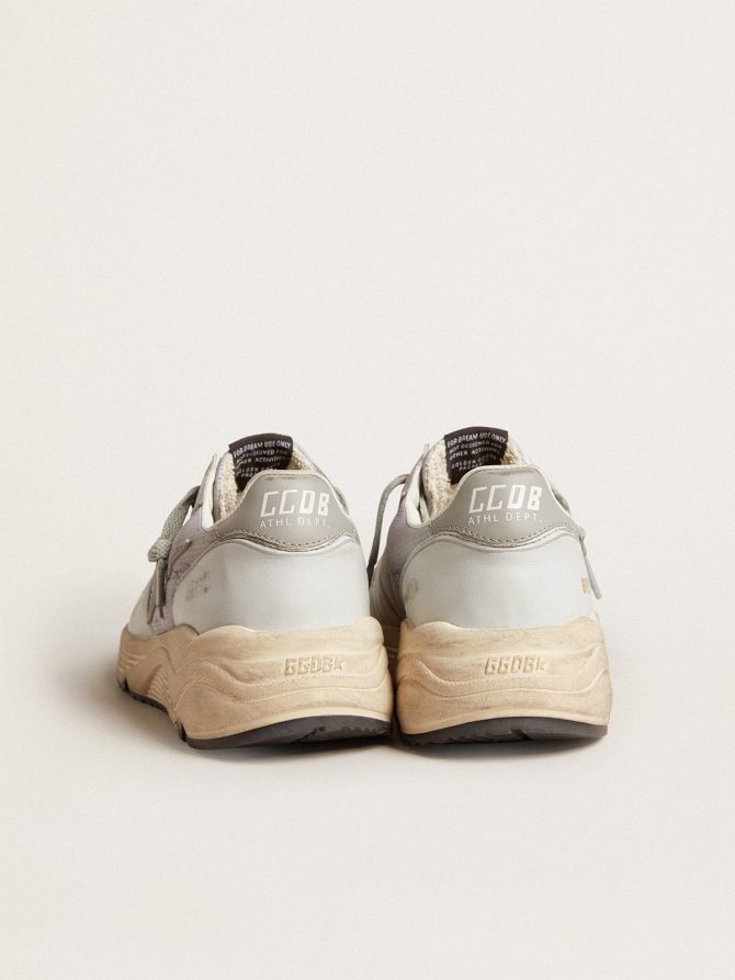 Running Sole in nylon and nappa with rubber star and leather heel tab - Image 4