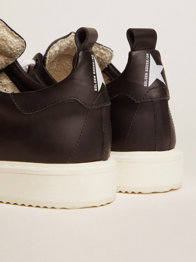 Starter sneakers in total black leather - Image 5