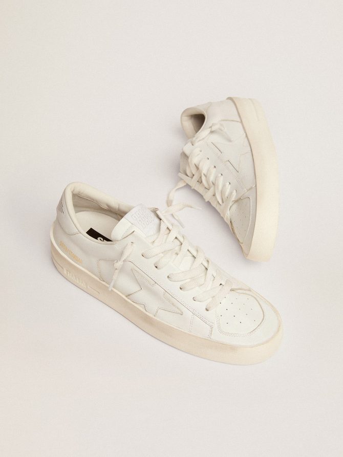 Women’s Stardan in total white leather - Image 2