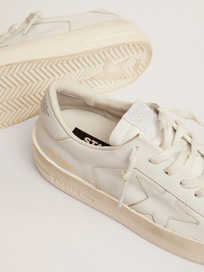 Women’s Stardan in total white leather - Image 4