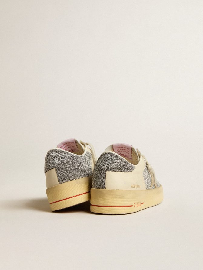 Women’s Stardan in suede with sand star and silver Swarovski crystal inserts - Image 4